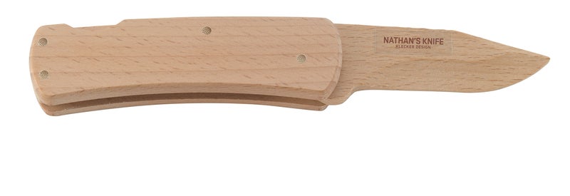 CRKT Nathan's Knife Kit: Wooden Pocket Knife, Drop Point Blade Design with Working Lock Back, Craft Project, Great for Kids 1032, Black - Image 3
