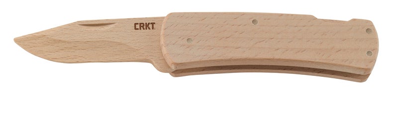 CRKT Nathan's Knife Kit: Wooden Pocket Knife, Drop Point Blade Design with Working Lock Back, Craft Project, Great for Kids 1032, Black - Image 2