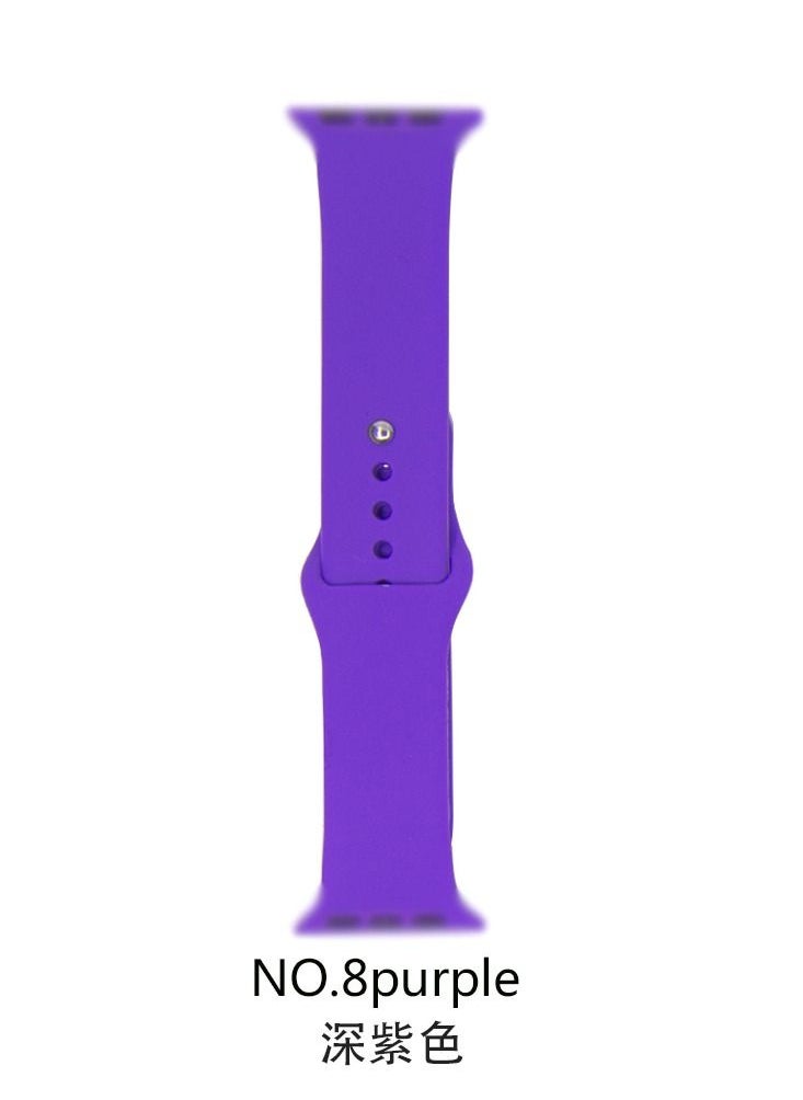 Generic - Apple Watch Band 45mm Soft Silicone Sport Band Replacement Wrist Strap Compatible for iWatch Apple Watch Series 7 Nike+,Sport,Edition - Image 1