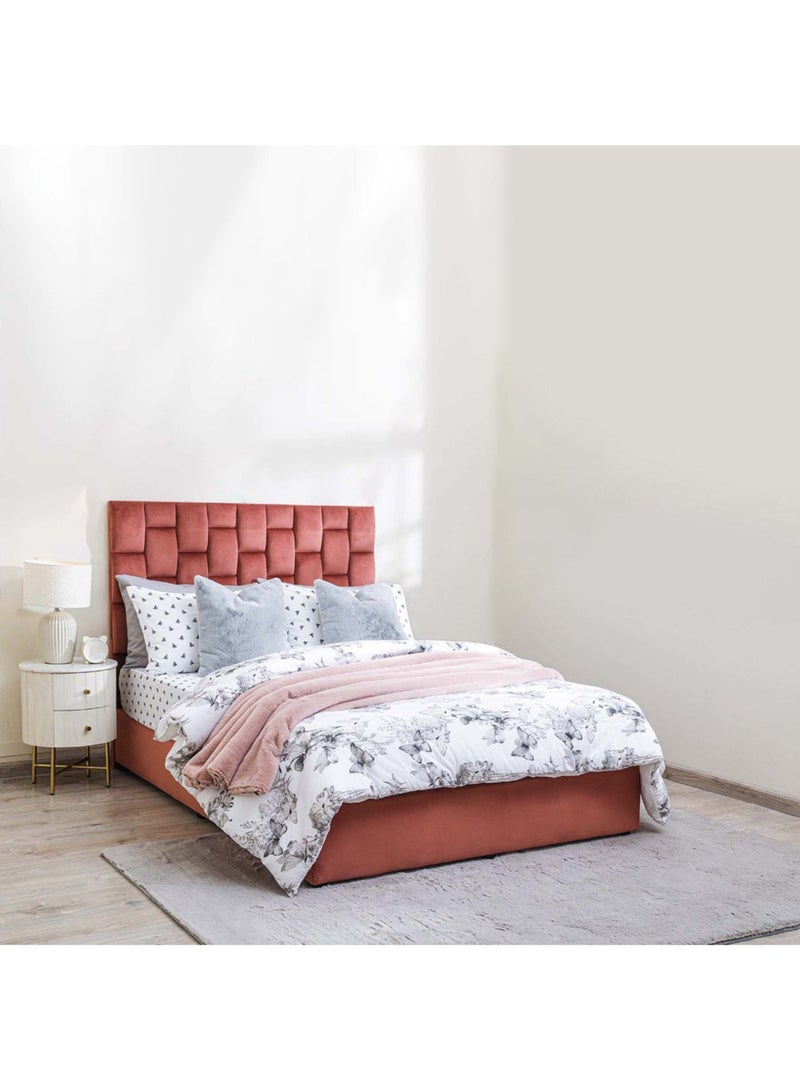 Karnak Estorn Upholstered Velvet Bed Frame Bedroom Furniture Single 120x200cm - Image 1