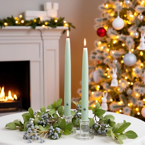 Colonial Candle 10 Inch Bayberry Scented Taper Candle, Virtually Dripless, Premium Wax with Cotton Wick, Pack of 2, Up to 10 Hour Burn - Made in The USA - Image 5