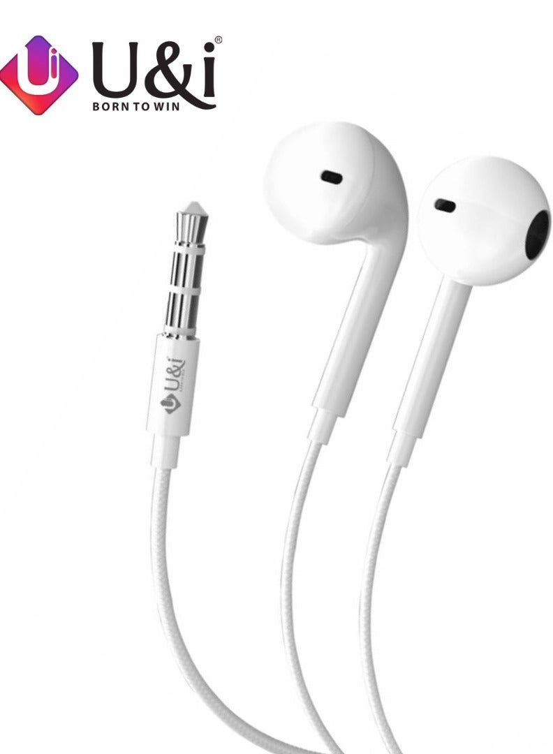 U&I Olive Series Wired Earphone with 3.5mm Jack and Built-In Microphone
