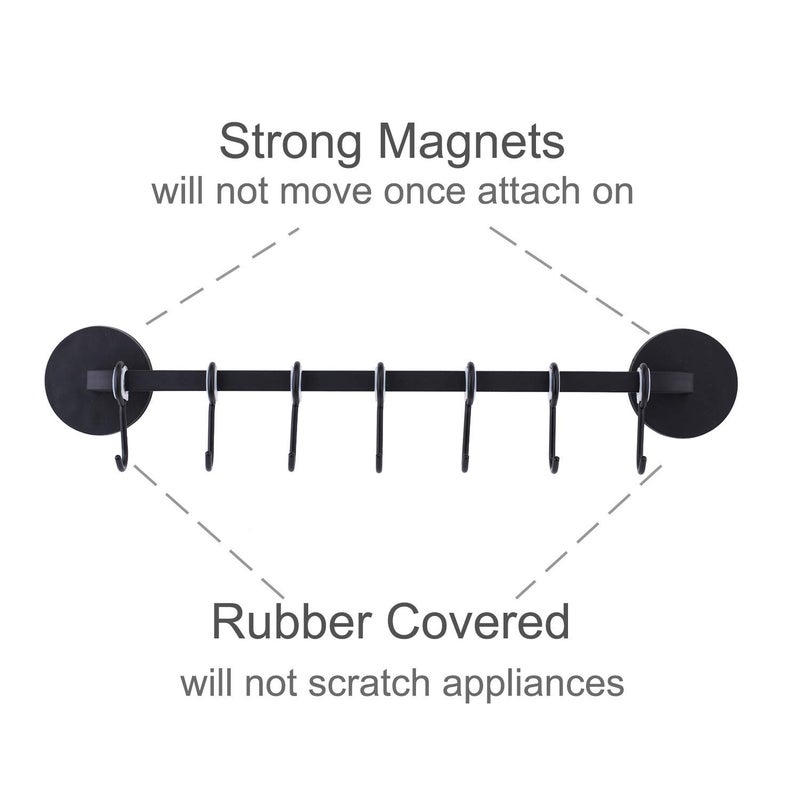LEVOSHUA 7 Hooks Magnetic Utensil Holder Untensil Rack Tool Hanger Organizer for Refrigerator, Metal Cabinet, Metal Stove, Grill, BBQ - Image 5