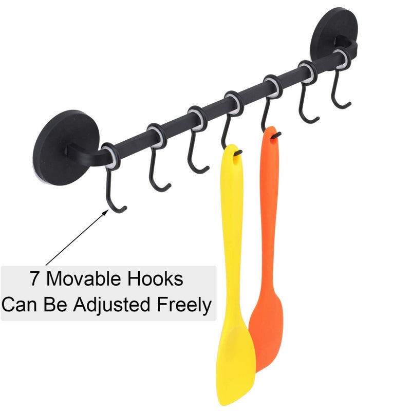 LEVOSHUA 7 Hooks Magnetic Utensil Holder Untensil Rack Tool Hanger Organizer for Refrigerator, Metal Cabinet, Metal Stove, Grill, BBQ - Image 4