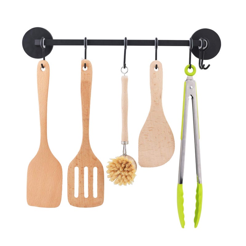 LEVOSHUA 7 Hooks Magnetic Utensil Holder Untensil Rack Tool Hanger Organizer for Refrigerator, Metal Cabinet, Metal Stove, Grill, BBQ - Image 2