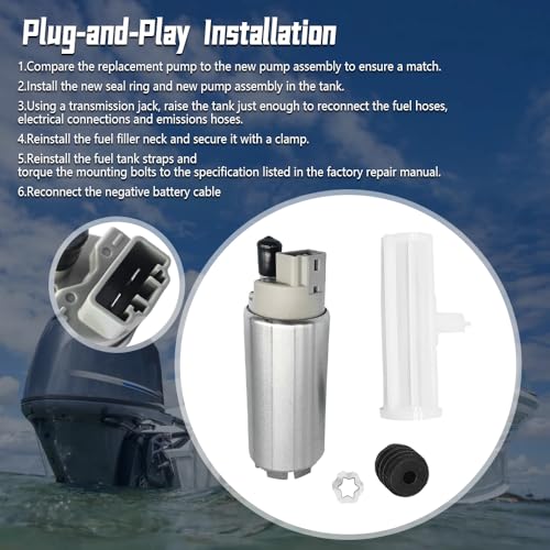 MATERIG Fuel Pump Kit Fit for Yamaha Outboard 4-Stroke F50HP F60HP F70HP F75HP F80HP F90HP 2005-2020, Replace 6C5-13907-00-00 6C5-13910-10-00 880889t 880889T01 880889T02 - Image 5