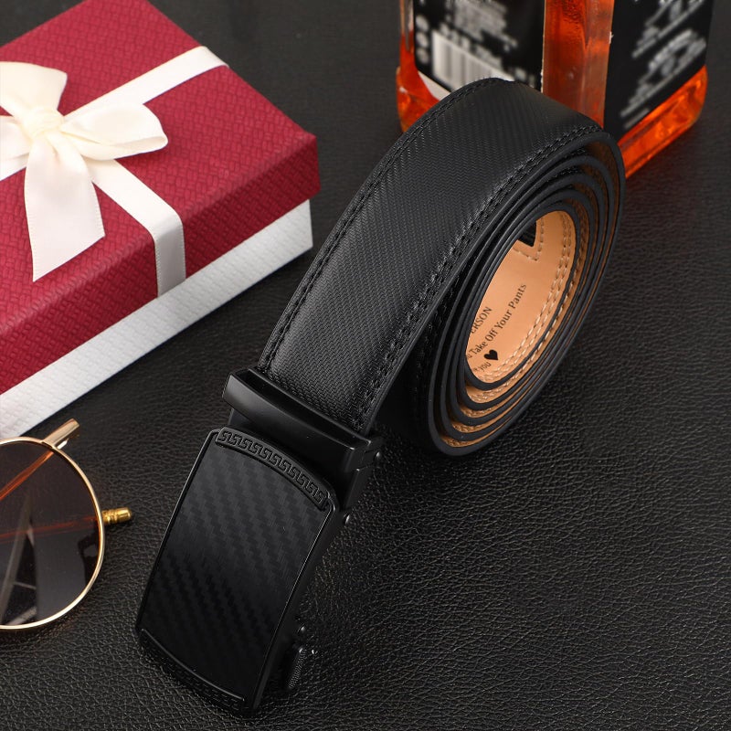 Bunnycool Mens Ratchet Belt Congrats on Being My Husband Personalized Engraved Leather Belt for Him Birthday Valentine Gift(Classic Style,Black,32-38 Inch) - Image 5