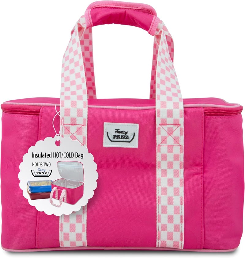 Fancy Panz - Pink Insulated Casserole Carrier Bag - Insulated Thermal Bags for Hot & Cold Food Holds 2 Portable & Sturdy Food Container - Hosting Essentials - Image 1