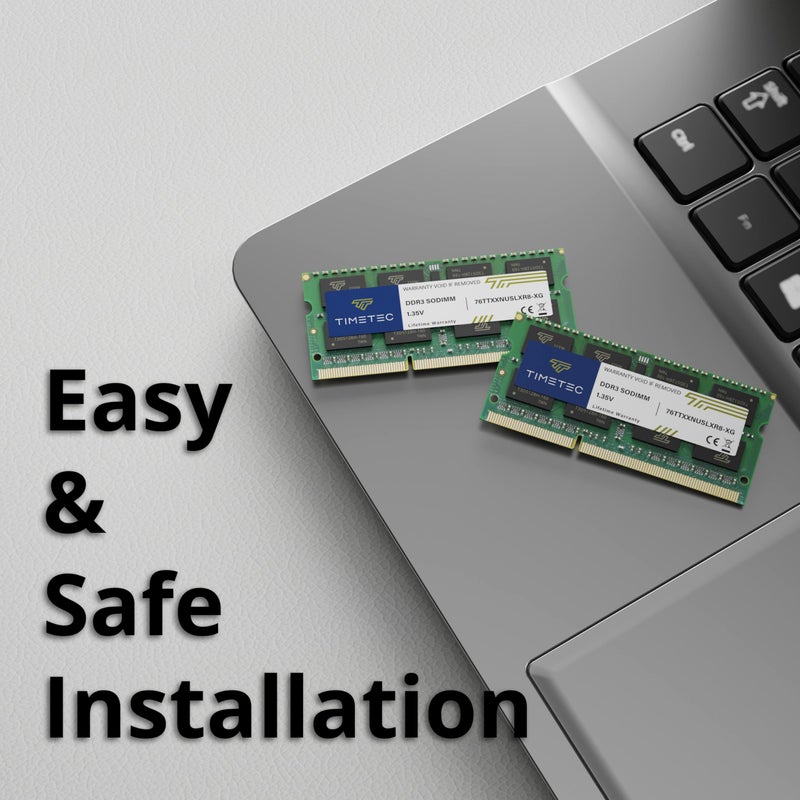 Timetec 16GB KIT(2x8GB) Compatible for Synology NAS DiskStation/RackStation DDR3/DDR3L 1600MHz PC3L-12800 1.35V Non-ECC Unbuffered SODIMM RAM (Replacement for Synology RAM1600DDR3L-8GBx2) - Image 3