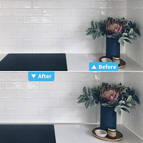 Art3d 10 Ft Peel and Stick Flexible Vinyl Molding Trim for Wall Tile Edges, Kitchen backsplash, Mirrior Frame in White - Image 5