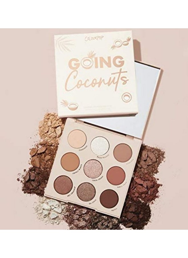 ColourPop - ''Going Coconuts'' Shadow Palette 9 Pan Eyeshadow Palette Full Size No Box 0.03 Ounce - Image 1