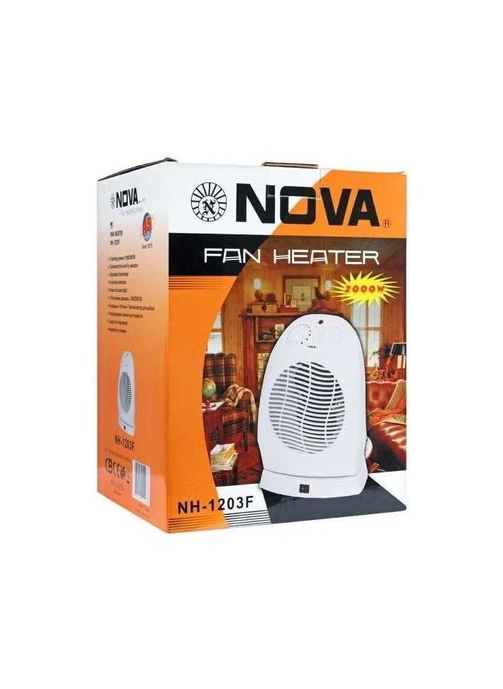 NOVA - Fan Room Heater NH-1203F – Compact Portable Room Heater with Adjustable Heat Settings, Energy-Efficient, Quiet Operation, Ideal for Home, Office, and Small Rooms - Image 1