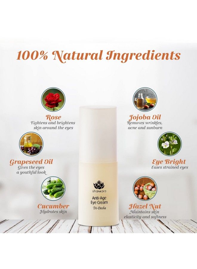 Shankara Antiage Eye Cream With Rose & Borage Oil For Tridosha (All Skin Type) 15 Ml - Image 4