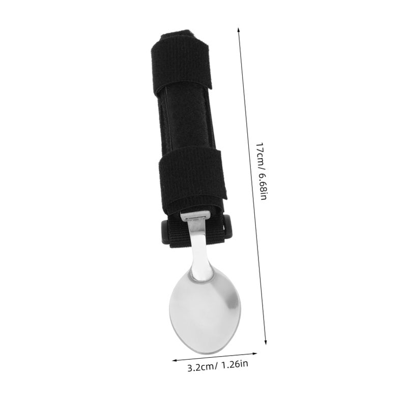 Curved Elderly Rehabilitation Cutlery Self Feeding Silverware Forks Spoons For Seniors Medical Spoon 17.00X3.20X3.00CM - Image 3