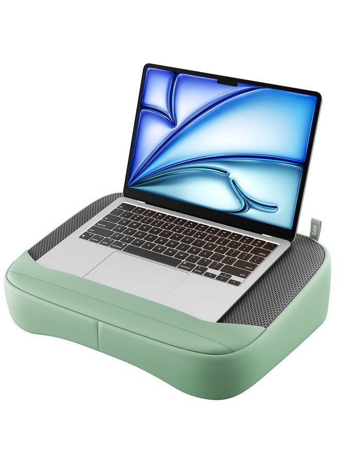 SAIJI Breathable Lap Desk For Laptop, Ultra Lightweight Laptop Lap Desk With Cushion, Laptop Pillow For Lap With Partitioned Storage Bag, Designer Stopper - Fits Up To 15.6 Inch Laptops - Image 1