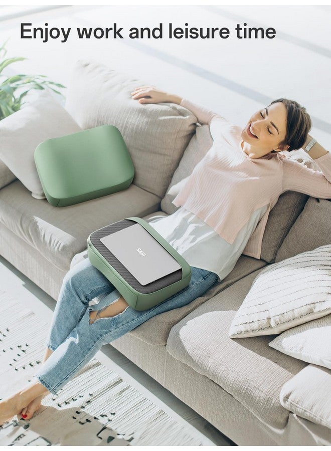 SAIJI Breathable Lap Desk For Laptop, Ultra Lightweight Laptop Lap Desk With Cushion, Laptop Pillow For Lap With Partitioned Storage Bag, Designer Stopper - Fits Up To 15.6 Inch Laptops - Image 3