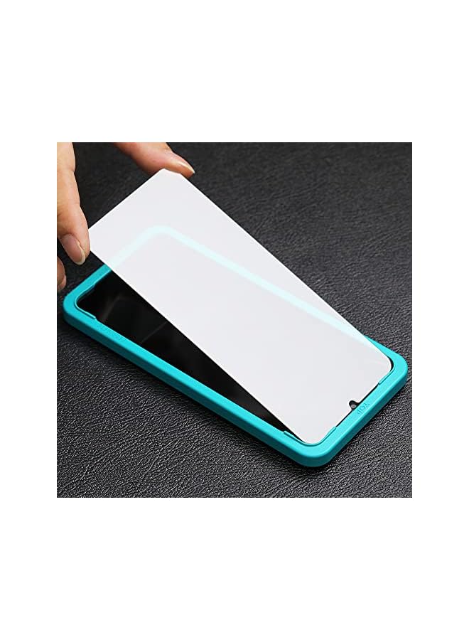 Zaboon Screen Protector For Samsung Galaxy A32 5G(6.5 Inches),With 2Pcs Tempered Glass,1Pc Camera Lens Protector,1Pc Backing Carbon Fiber Film[Fingerprint Reader,Easy To Install] - Image 3