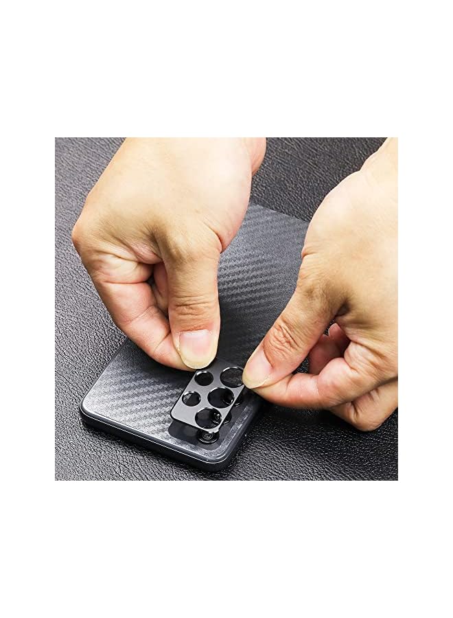 Zaboon Screen Protector For Samsung Galaxy A32 5G(6.5 Inches),With 2Pcs Tempered Glass,1Pc Camera Lens Protector,1Pc Backing Carbon Fiber Film[Fingerprint Reader,Easy To Install] - Image 5