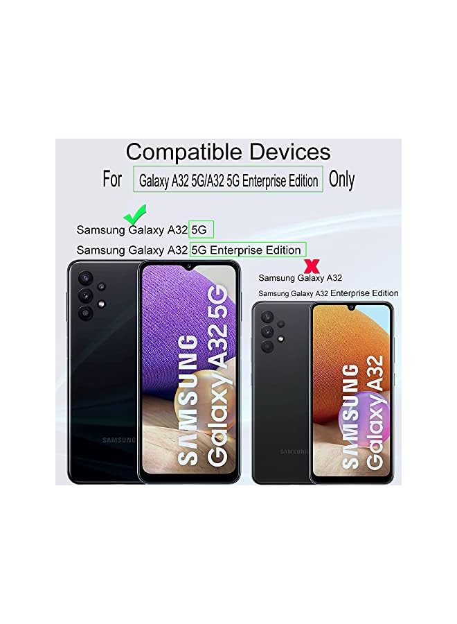 Zaboon Screen Protector For Samsung Galaxy A32 5G(6.5 Inches),With 2Pcs Tempered Glass,1Pc Camera Lens Protector,1Pc Backing Carbon Fiber Film[Fingerprint Reader,Easy To Install] - Image 2