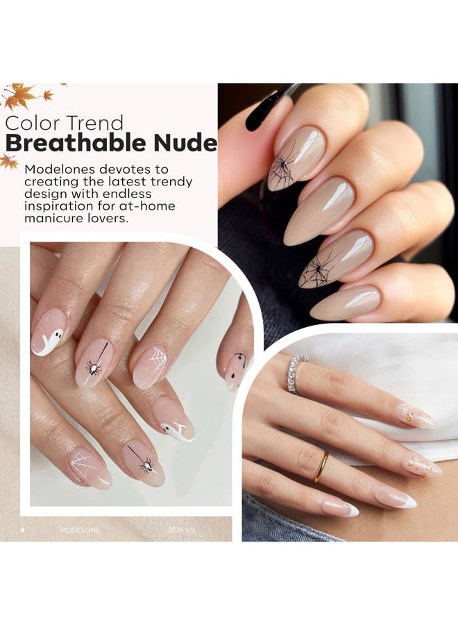 modelones Builder Gel for Nails, 6 Colors Gel Builder Nail Kit 8-in-One, Clear Pink Nude Nail Polish Daily Apex Building Strengthener Extension LED Nail Lamp Cured Color Base - Image 2