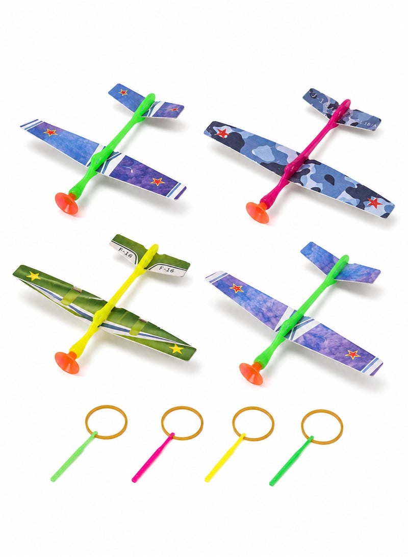 CHU DAI 4 Pack Kids Hand Launch Glider Airplane Toys, Pull and Fly Lightweight Plane Set for Outdoor Play, Party Favors, School Activities and Family Fun - Image 1