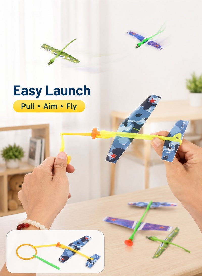 CHU DAI 4 Pack Kids Hand Launch Glider Airplane Toys, Pull and Fly Lightweight Plane Set for Outdoor Play, Party Favors, School Activities and Family Fun - Image 5