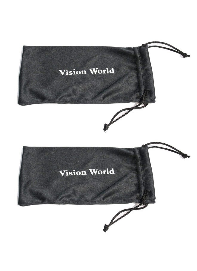 V.W.E. - Vision World Eyewear 2 Pairs Deluxe Reading Glasses Comfortable Stylish Simple Readers Magnification (2 Black 2.00) - Image 1