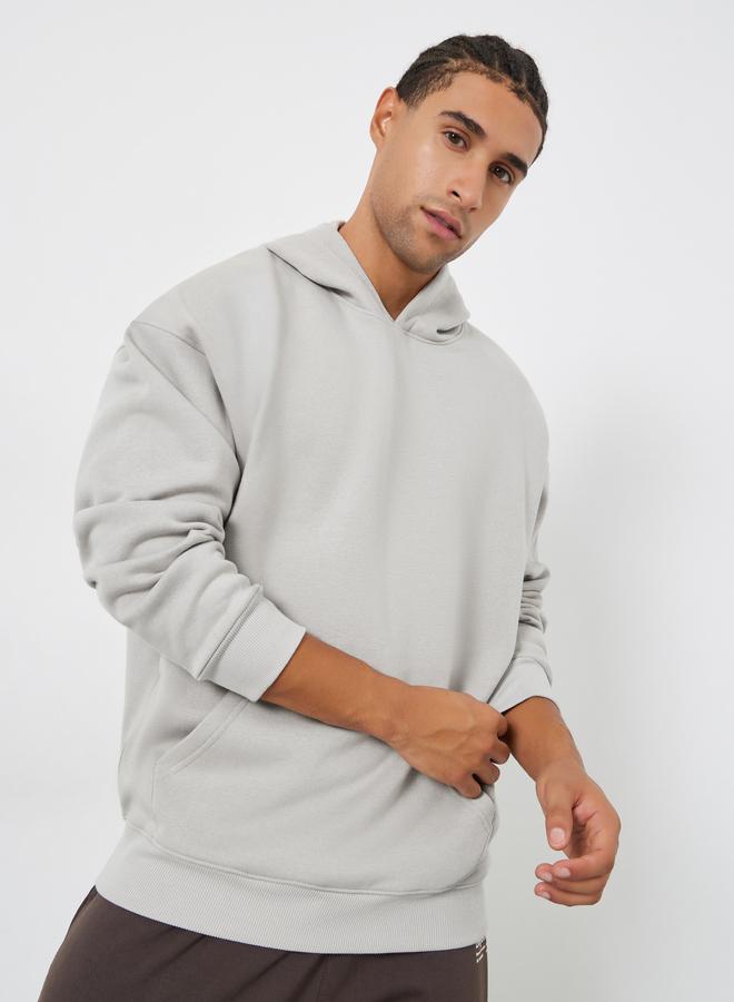 ستايلي هودي فليس بقصة واسعة وطبعة خلفية - Image 1