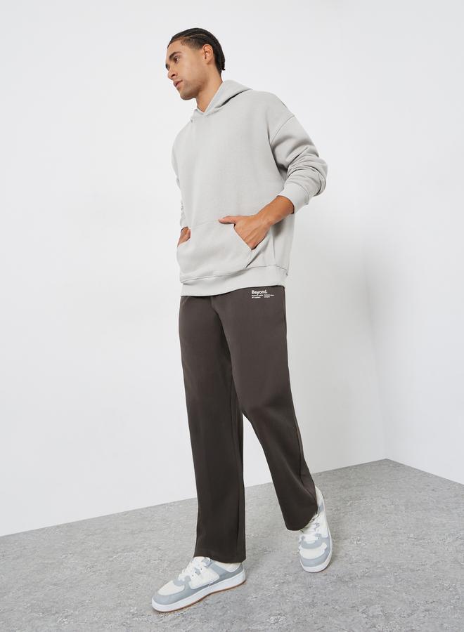 ستايلي هودي فليس بقصة واسعة وطبعة خلفية - Image 2