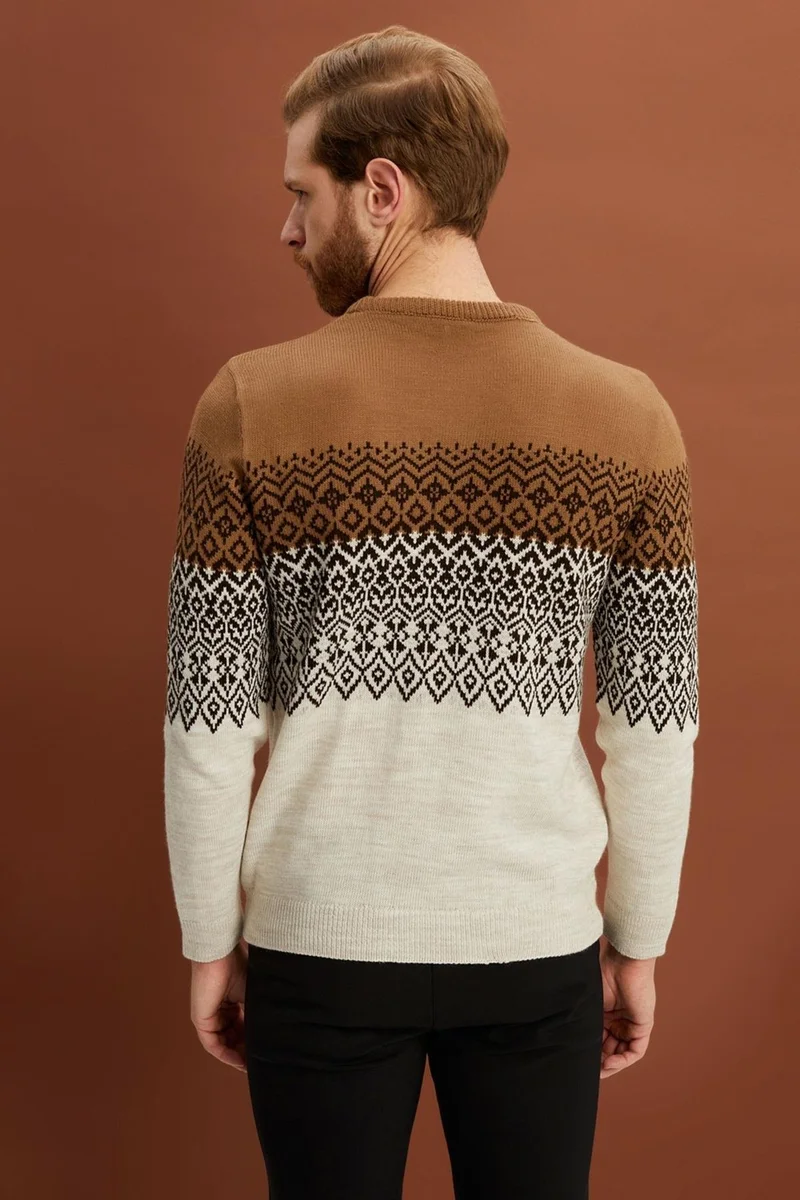 Alexander Gardi Crew Neck Patterned Sweater (E22-5709)