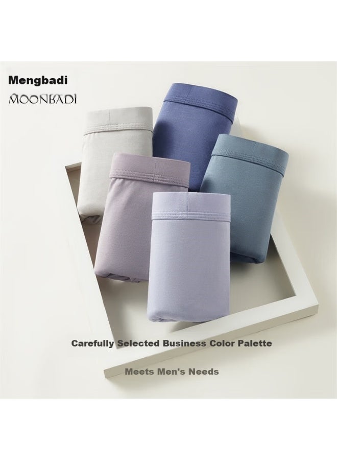 Moonbadi Men's Underwear 3-pack 10a Antibacterial Lyocell Smooth Bare-feel High Elasticity Plus Size Comfortable Massage Pouch Boxer Briefs - Image 5