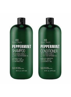 Botanic Hearth Peppermint Oil Shampoo And Conditioner Set Hair Blooming Formula With Keratin Fights Hair Loss & Thinning Promotes Hair Growthsulfate Free For Men And Women 16 Fl Oz X 2  - Image 2