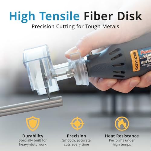 GYROS Cut-Off Wheels for Rotary Tools – 1.5” High-Tensile Fiberglass Reinforced, 12-Pack | Ideal for Cutting Hardened/Unhardened Steel, Steel Alloys, Hard Bronze, Metal | Made in USA 11-32156/12 - Image 2