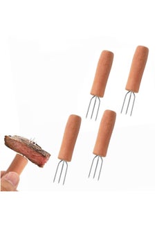 4 Pieces Creative Corn Cob Fork, Stainless Steel Corn Rack Corn Shucking BBQ Grill, BBQ Tools for Camping, Picnic, Party, Food Festival