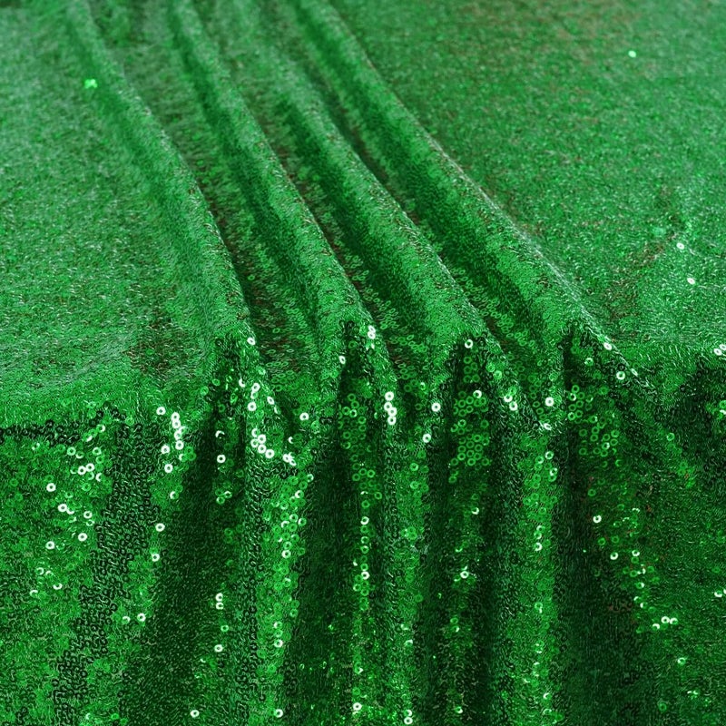 Poise3EHome Green Sequin Tablecloth 90x132 Inch  Green Tablelcoth Sparkly Tablecloth for Christmas Birthday Party Graduation Decor - Image 4