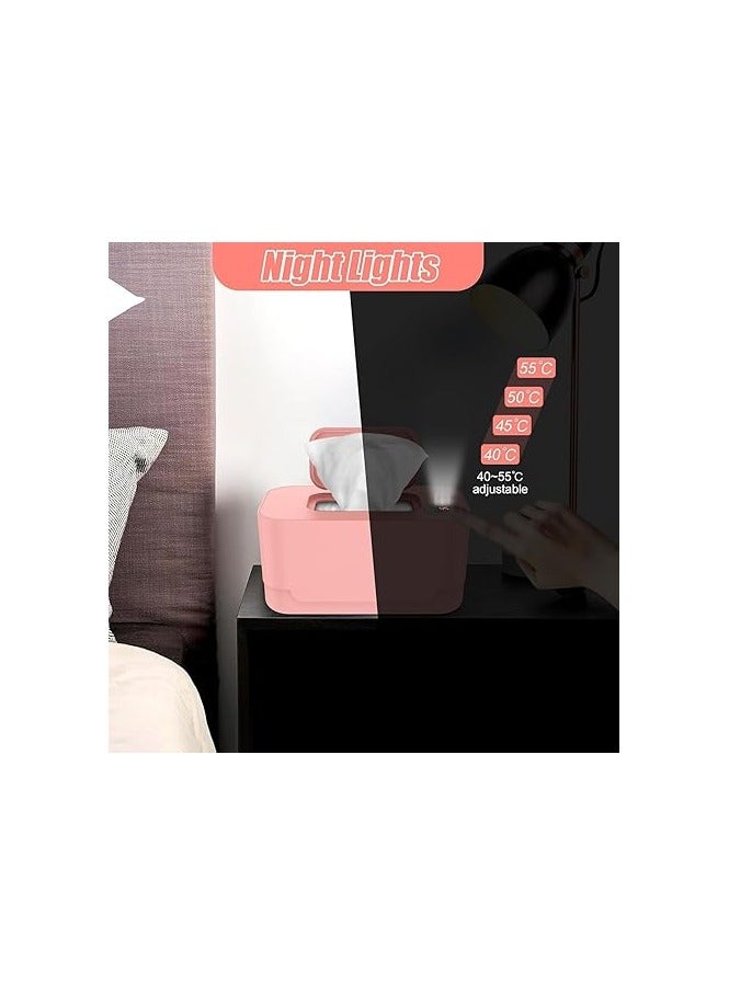 Baby Wipe Warmer, Thermostat Baby Wipe Heater, 40-55°C Adjustable Baby Wipes Dispenser Warmer, Wet Wipes Warmer Prevent Dry, USB Baby Wipe Warmer for Car Home Baby Nursery - Image 4