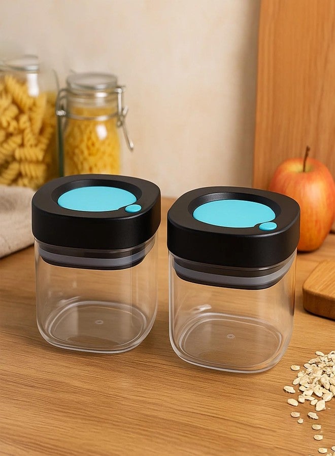 SUPERMOM Kitchen Storage Box 2 Pcs – Airtight Container – Durable, Leak-Proof & BPA-Free Food Storage Jars for Cereals, Snacks & Dry Goods, Space-Saving & Easy-to-Use Kitchen Organizers (500 ml each) - Image 1
