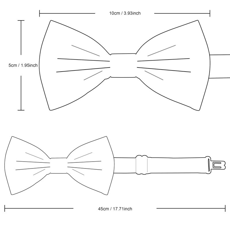 Branduce Red Bow Ties for Boys Pre Tied Toddler Bow Tie Adjustable Silk Blend Kids Bowties for Wedding Party (BB12-44) - Image 5