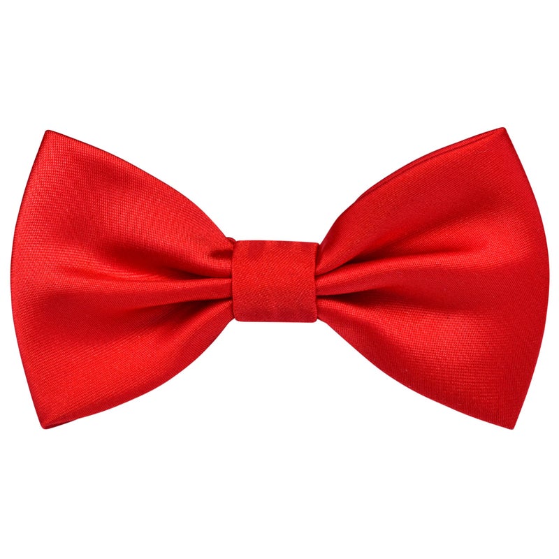 Branduce Red Bow Ties for Boys Pre Tied Toddler Bow Tie Adjustable Silk Blend Kids Bowties for Wedding Party (BB12-44) - Image 1
