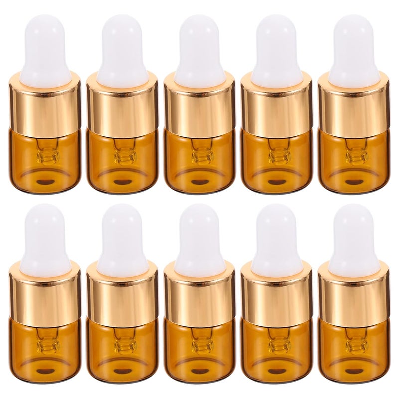 cheekyglo 60pcs Empty Dropper Container Portable Cosmetic Bottle, Liquid Perfume Mini Diffuser Vial Pipettes Oil Oils for Vials Small Containers Glass Round Bottle Refillable - Image 3