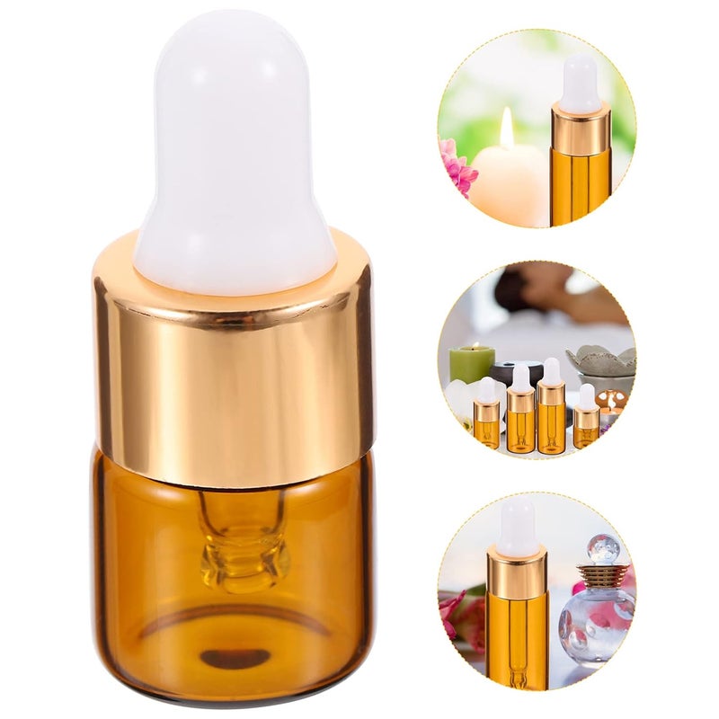 cheekyglo 60pcs Empty Dropper Container Portable Cosmetic Bottle, Liquid Perfume Mini Diffuser Vial Pipettes Oil Oils for Vials Small Containers Glass Round Bottle Refillable - Image 4