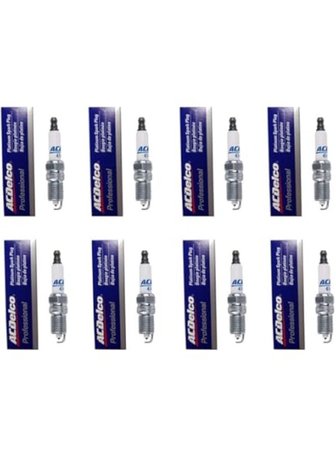 ACDELCO 41-906 Professional Platinum Spark Plug (Pack of 8) 8-Piece Spark Plug Set for Caprice, Camaro, and Corvette
