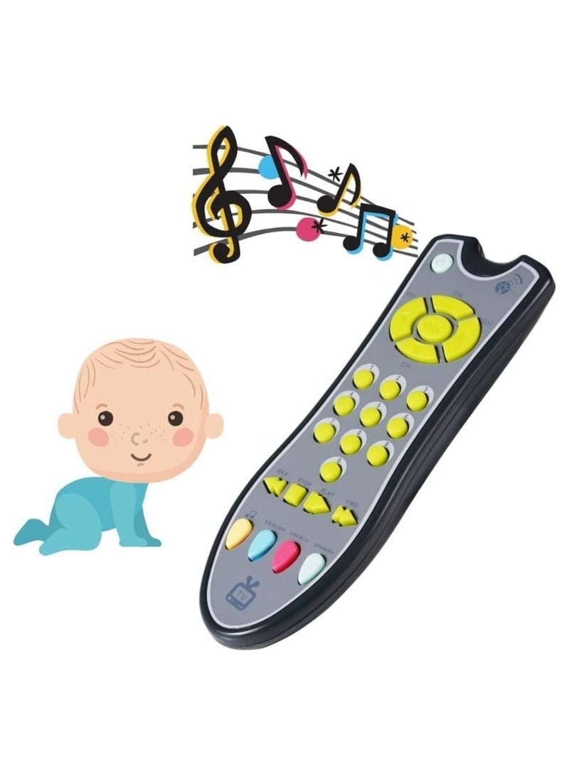NIBEMINENT Baby TV Remote Control Musica Toy, Musical Toy with Cozy Lighting and Soft Music, Multilingual, Promote Hand-eye Coordination, for 6 Months+ Toddlers Boys or Girls Preschool Education, Brain Game - Image 2
