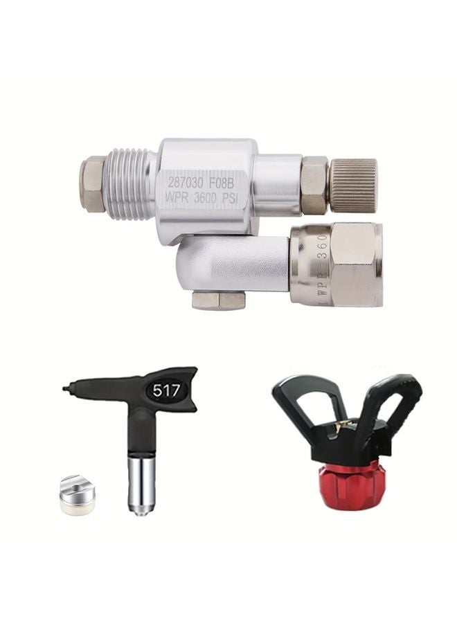 Clean Shot Shut Off Valve Horizontal Extension Anti Spit High Pressure Airless Spray Gun Adapter For Graco Titan - Image 1