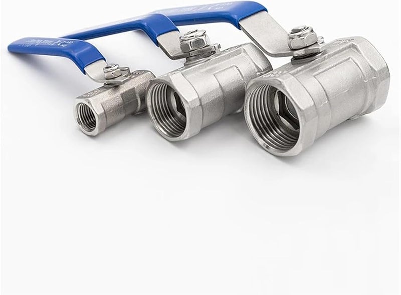 صمام كرة من الفولاذ المقاوم للصدأ SS304 1 1 4 بوصة خيطي مفتاح DN15 - Image 4