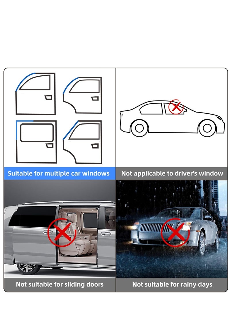 Generic Car Window Shades, 2 Pack Side Car Window Sun Shades for Camping, UV Protection Breathable Mesh Baby Window Covers, Window Screen for Car, Truck, SUV, Protect Privacy for Kids, Family (39.8"x18.9") - Image 4