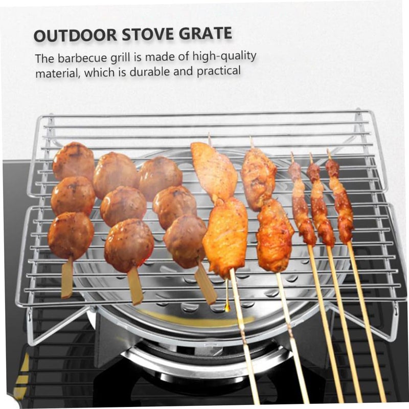 إسكدنيا Stainless Steel Gas Stove Grill Rack for BBQ, Oven  | Multipurpose Roasting, Cooking  Baking Stand for Muffins, Cakes, Vegetables, Fish, Meat, Barbeque Grill Accessory - Image 3