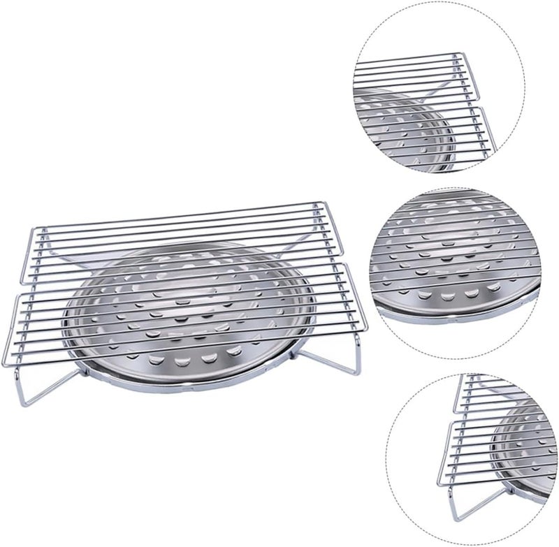 إسكدنيا Stainless Steel Gas Stove Grill Rack for BBQ, Oven  | Multipurpose Roasting, Cooking  Baking Stand for Muffins, Cakes, Vegetables, Fish, Meat, Barbeque Grill Accessory - Image 5
