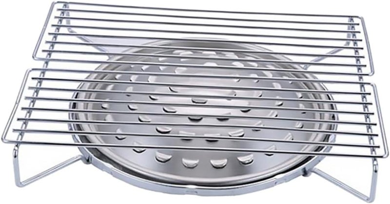 إسكدنيا Stainless Steel Gas Stove Grill Rack for BBQ, Oven  | Multipurpose Roasting, Cooking  Baking Stand for Muffins, Cakes, Vegetables, Fish, Meat, Barbeque Grill Accessory - Image 1