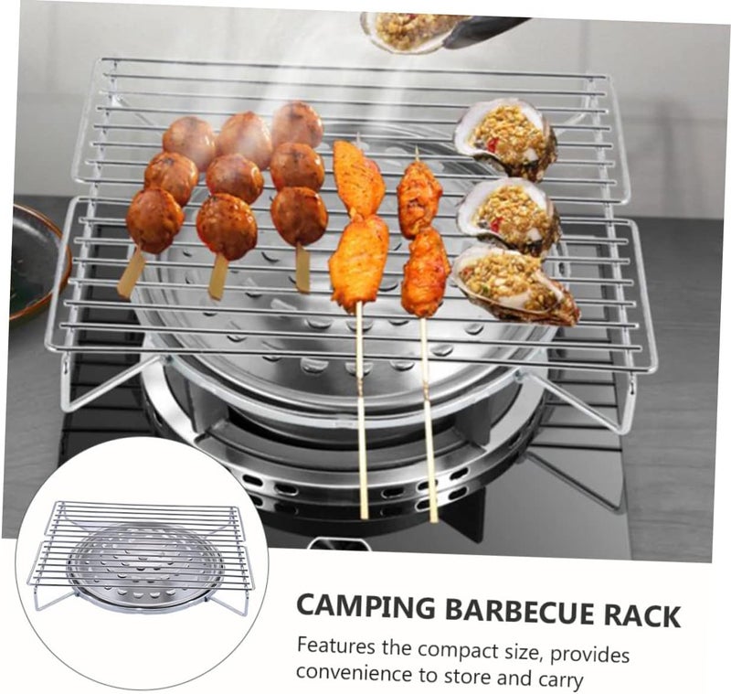 إسكدنيا Stainless Steel Gas Stove Grill Rack for BBQ, Oven  | Multipurpose Roasting, Cooking  Baking Stand for Muffins, Cakes, Vegetables, Fish, Meat, Barbeque Grill Accessory - Image 2